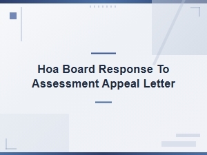 How to Respond to an Hoa Assessment Appeal Letter