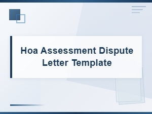 Hoa Assessment Dispute Letter Template | Know Your Rights